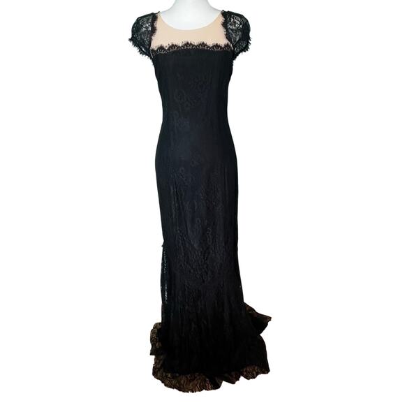 ABS Allen Schwartz Dresses & Skirts - Vintage Evening by ABS Allen Schwartz Black Tie Lace Formal Gown Size 6 prom